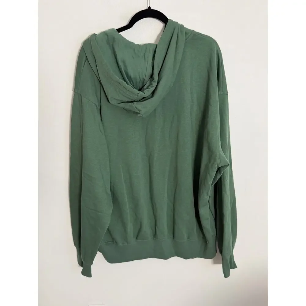 The North Face Men's Green Full Zip knit jacket hoodie size XXL